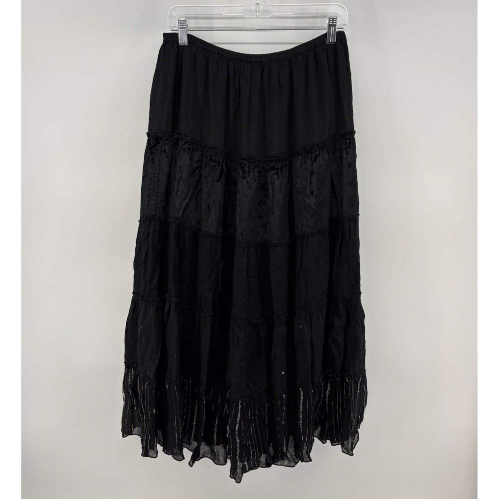 Chico's Joni Velvet Maxi Skirt Size 1